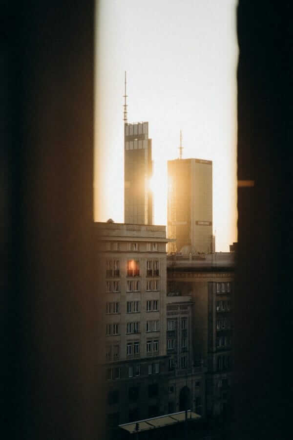 a view of a city from a window